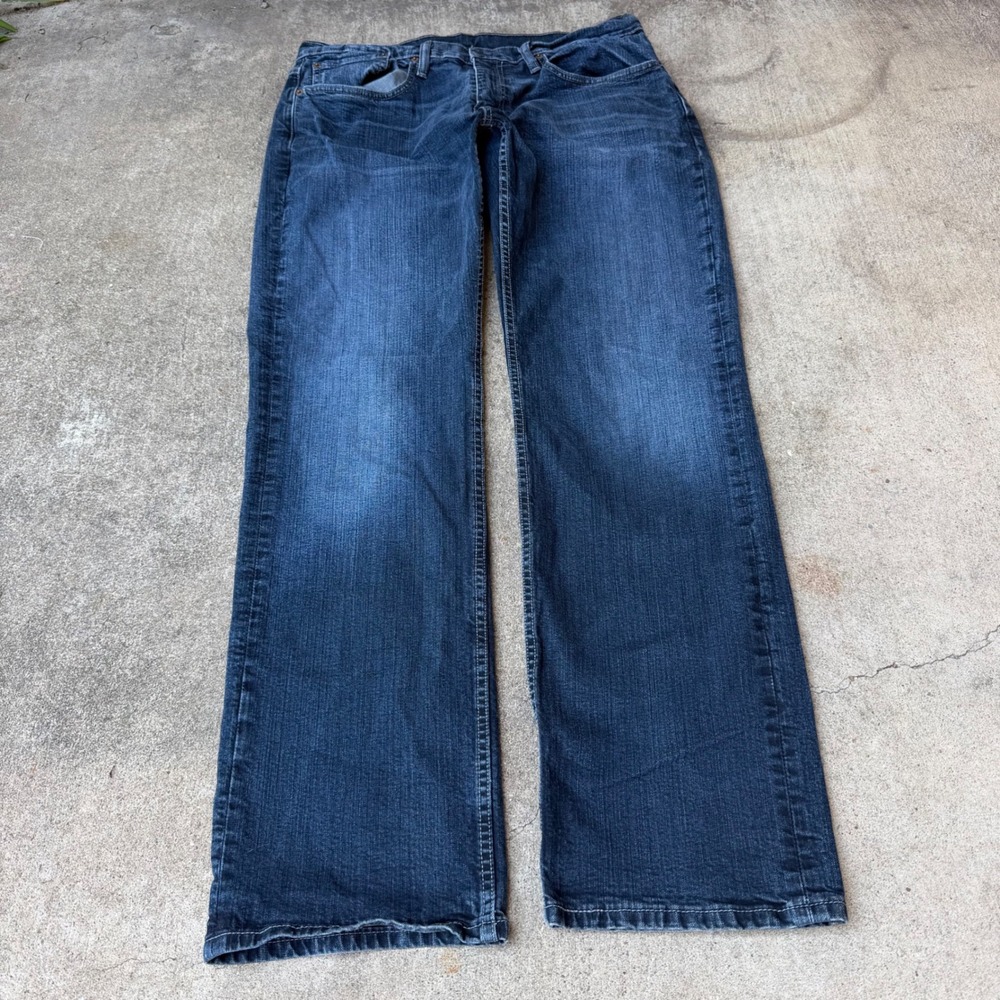 Levis 559 Relaxed Straight Jeans Mens 34x34 Dark Wash Denim Blue 00559-0490